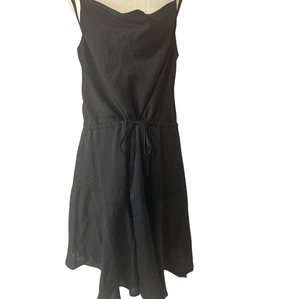 Express Women's Large Dress Black Spaghetti Straps Cinched Waist NWT